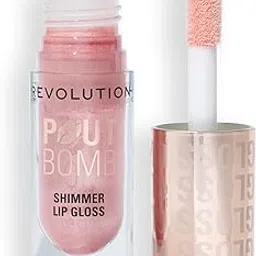 Revolution, Pout Bomb Shimmer Gloss, High-Shine Lip Gloss & Shimmer for Glossy Lips with Hyaluronic Acid & Sweet Vanilla Scent (Shine Pink, 4.5ml)-picture-15
