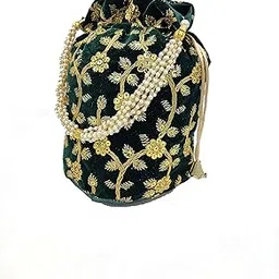 yaayi Velvet Potli Bags for Girls Stylish Latest, Ladies Purse, Handbag, Clutch for Women-picture-46