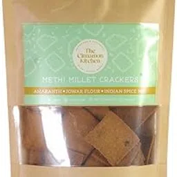 The Cinnamon Kitchen Mathri Millet Crackers (100 GM) | As Seen On Shark Tank | 100% Natural & Healthy | Refined Sugar Free | Plant Based | Gluten Free | Vegan | Organic | PCOS Friendly-image-3
