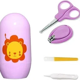 WOW.CO Baby Grooming Kit 4-in-1 Infant Nail Cutter Set with Scissors, Clippers, Nail File & Safety Tool Manicure & Pedicure Set for Newborns Toddlers & Kids-image-4