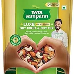 Tata Sampann Luxe Premium Dry Fruit & Nut Mix | Contains Almonds, Cashews, Green Raisins, Black Raisins, Pistachios, Cranberries | Source of Protein, Magnesium & Phosphorous | 200g-image-3