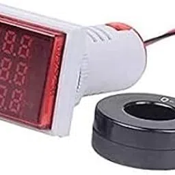 ERH India Volt amp Frequency Meter Digital Panel Mount For Electrical Testing, Industrial Applications, etc Square Type Voltage, Current and Frequency Tester Detector Red-picture-40