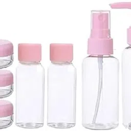 CELLEBII 7pcs Travel Bottles for Toiletries, Refillable Travel Containers for Toiletries Cream Jars Spray Bottle Kit for Lotion, Shower Gel, Shampoo, Hand Sanitizer-picture-10