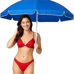 RAINPOPSON Stylish Patio Umbrella for 42in Balcony | Garden | Terrace Shade (Blue)-picture-29