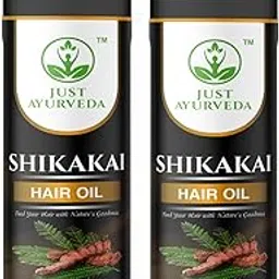 Just Ayurveda Shikakai Hair Oil 210ml|Herbal Hair Oil | Strengthens hair follicles | Suitable for All Hair Types (Pack 2, Shikakai)-picture-39