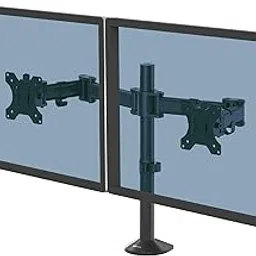 Fellowes 8502601 Reflex Series Adjustable Computer Monitor Stand for 2 Monitors with Dual Monitor Arms, 27 Inch Monitor Capacity-picture-55
