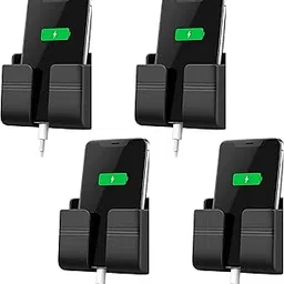 SHITHI Mobile Phone Charging & Remote Holder – Adhesive Phone Stand for Wall, Socket Organizer for iPhone, Android | Cable Management Shelf for Bedroom, Kitchen & Office (Pack Of 4)-picture-31