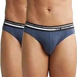 jockey US49 Men's Super Combed Cotton Solid Brief with Ultrasoft Waistband (Pack of 2)-picture-47