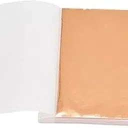 IGLH Imitation Copper Leaf 100 Sheets Size - (8x8.5cm) Rose Gold Foil Paper For Paintings Arts Craft Nail Craft Resin Gilding Frames Furniture Decoration (Copper, 100 pieces)-image-45