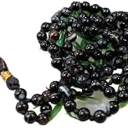 Retrend Design® Real Black Sulemani Hakik Mala Original Certified असली सुलेमानी हकीक माला Kale Moti Ki Sule mani Original Black Hakik Akik Stone अकीक पत्थर की माला ओरिजनल काली हकीक माला-picture-23