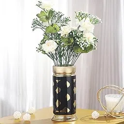 TIED RIBBONS Flower Vase for Flower Plants - Vase Pot for Living Room Water Plants Vases Dining Table Decoration Home Decor Bedroom Hall Aesthetic House Warming Gift (Ceramic, Multi, 20 cm x 8 cm)-picture-15