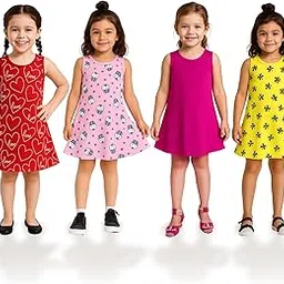 clap Baby Girl's Midi Dress (Pack of 4)-picture-11