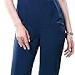 freehand by The Indian Garage Co Women Fitted Casual Solid One Shoulder Jumpsuit With Tie Up image 1
