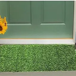 ERcial® Artificial Grass for Balcony Or Doormat, Soft and Durable Plastic Turf Carpet Mat, Artificial Grass 21x14 inches Green, 1 Pieces, Standard (35mm)-picture-18