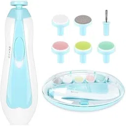 Dhiray Baby Nail Trimmer Electric Nail Drill Professional Portable, Safe Baby Nail File,Baby Nail Clippers with Light &6 Grinding Pads Polishing Shape Tools for Newborn Toddler or Adults Toes and Fingernails, Kids Nail Care, Polish Trim-picture-38