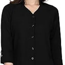 greciilooks Solid Regular Fit Long Tops Oversized Shirt for Women-picture-10