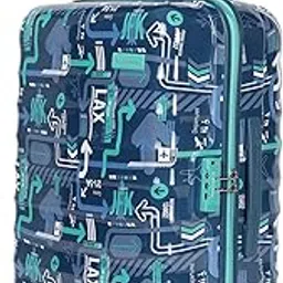 uppercase Jfk Plus (Medium) 66Cms, Sustainable Check-In Trolley Bag, Hardsided Printed Luggage, Combination Lock, 8 Wheel Suitcase For Unisex, 2000 Days Warranty (Denim Blue, Polyester, Spinner)-picture-65