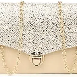 shamriz Women's -Girls Party Sling Bag with Golden Chain Sling-picture-33
