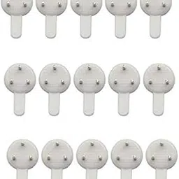 Syga Plastic Mini Invisible Hanging Hooks (B004B, White) - Pack of 15-picture-10