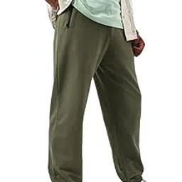 Men's Cotton Oversized Fit Joggers | Track pants for man | Lower for man | Trouser for men | Baggy trackpants for men | Multipurpose | Mens Lower Activewear | Utility Pockets | Lightweight & Flexible Elastic Waist | Casual Joggers | Loose Fit-image-87