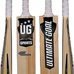 UG Sports Kashmir Willow Cricket Bat for Leather Ball with A Free Bat Cover | Full Size | Light Weight | Ready to Play - Gold EditionC…-image-2