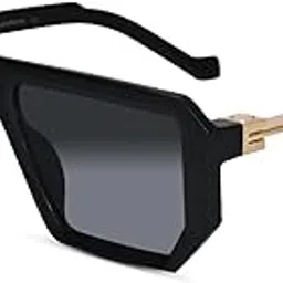 lenskandy Full Rim Rectangle Branded Latest & Stylish Sunglasses for Men | 100% UV Protected | Oversized-picture-11