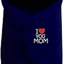 OYO BABY Newborn Hooded Baby Blanket with Embroidery – Wearable Wrapper Sleeping Bag (0-6 Months, Dark Blue, I Love MOM)-picture-16