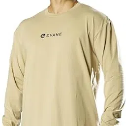 EVANE Cotton Stretch Long Sleeve T-Shirt, beige, L-picture-36