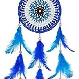 Evil Eye Dream Catcher for Cars| Car Hanging,Home Decor Showpiece Rear View Mirror Hanging |Gift for Friends-image-0