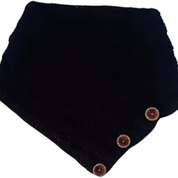 Handmade Woolen Winter Cowl Scarf | Neck Warmer|Collar for Men and Women|Free Size | Ideal Gift |color Black-picture-20