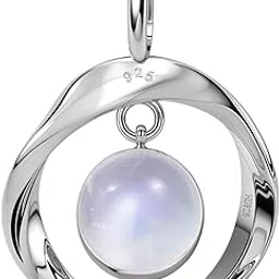 highspark 925 Silver Rainbow Moonstone Infinite Mobius Pendant | 92.5 Sterling Silver & Stunning Shine | Lovely Gift - Rainbow Moonstone Infinite Mobius-picture-25