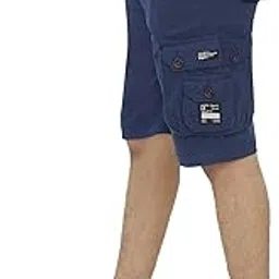 Blue Cargo Shorts-image-16