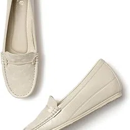 marc loire Women Comfortable Textured Wedge Loafer Shoes Casual & Formal Footwear-picture-14