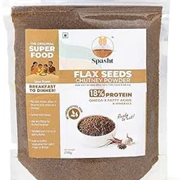 Spasht Flax Seeds Chutney Powder | 100% Natural Superfood | 18% Protein, Omega-3 Fatty Acids & Minerals | Ready to Eat | No Preservatives | Healthy Flaxseed Dip Mix for Paratha, Dosa, Rice, Curry & Raita – 250g-image-94