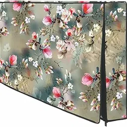 NERHA PVC Dustproof and Waterproof Printed LED TV Cover 43 Inch (Green)-image-0