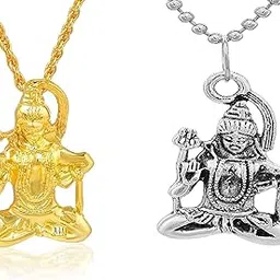 Brass Lord Shiva in Dhyana Mudra Adiyogi Pendant Chain Necklace Hindu God Amulet Combo Jewelry-image-61