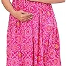 Women's Cotton Floral Printed Maternity Feeding Kurti with Zipper | Maternity Gown for Women | Feeding Dress-picture-23