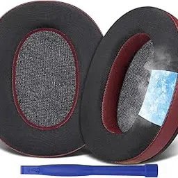 SOULWIT Earpads Cushions Replacement for Sony WH-XB910 XB910N Extra Bass Noise Cancelling Headphones, for Sony WHXB910N Wireless Headset, Ear Pads with Noise Isolation Foam - XB910 CG Burgundy-picture-14