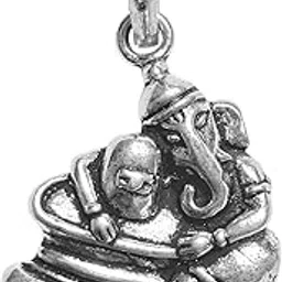 rudracraft 925 silver jewelry RUDRA CRAFT Sterling Silver (92.5% purity) God Ganesh Pendant - with Shivlinga| God Pendant for Men & Women-picture-57
