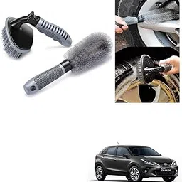 Auto Addict Combo Car Tyre Cleaner Wheel Tire Brush and Alloy Brush for Toyota Glanza Old-image-76