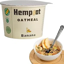 Hempoat - Banana Gluten Free Instant Oatmeal in a Cup- Healthy breakfast Cereal - With Super Seeds and Real Banana - Serve Hot Or Cold - High Protein Instant Oatmeal | On The Go Breakfast-picture-14