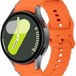 Compatible with Samsung Galaxy Watch 7 Strap No Gap Sport Silicone Watch Band for Galaxy Watch 6 5 4 40mm 44mm Galaxy Watch 6 Classic 43mm 47mm,watch 5 Pro,watch 4 Classic Strap 42mm 46mm (Orange)-picture-68