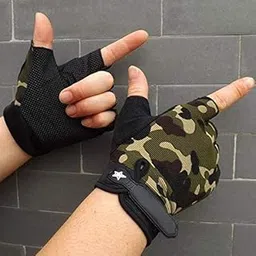 DreamPalace India Weight Lifting Hand Grips with Anti Slip Design for Workout Crossfit Fitness Training Gym Gloves (Camouflage, Free Size)-image-53