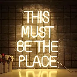 Sifty Collections This Must Be The Place Neon Light: Warm White LED Wall Decor, 16.5x12.2 Inch, Ideal Accent for Home or Lounge-picture-52