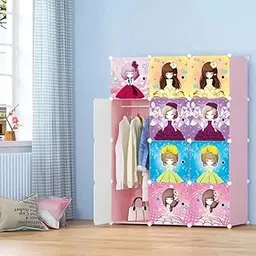 KRISHYAM Portable Closet Wardrobe Cube Wardrobe for Hanging Clothes, Modular Cabinet for Space Saving, Ideal Storage Organizer Cube for Books, Toys, Towels-picture-37