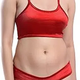 xs and os Women Velvet Tank Top Bra and Hipster Panty Lingerie Set-picture-10