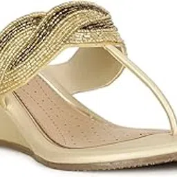 marie claire Sherry Wedge TH E Women Casual Slipper in Gold-picture-11