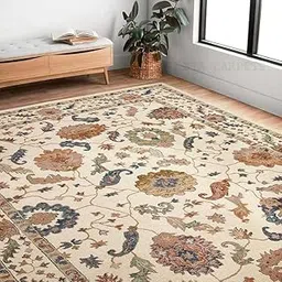 Handmade Colorful Premium Pure Wool Collection Home and Decor Carpet Size 5 X 7 Feet-picture-11