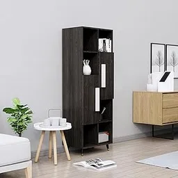 Bniture Book Shelf for Home, Engineered Wood Bookshelf Multipurpose Study Room Home Decor Storage Rack Showcase Organizer for Living Room, Bedroom, Office (Flower Wenge, HXBS114)-picture-47