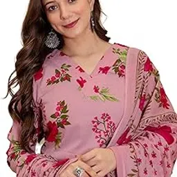 skylee Women's Cotton Printed Straight Kurta with Pant & Dupatta-picture-12